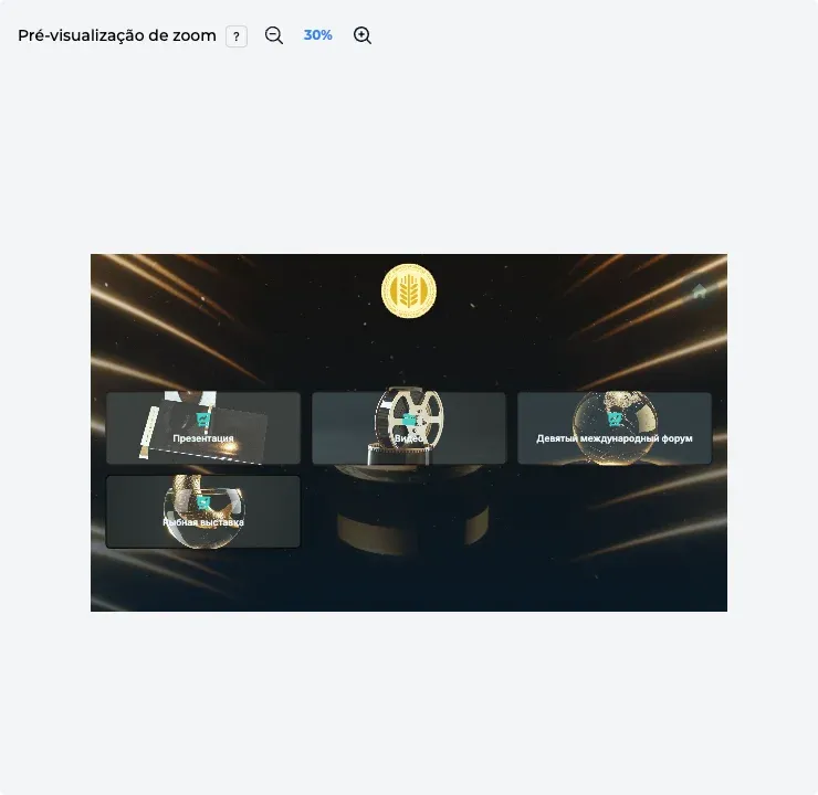 Pré-visualização ao vivo da apresentação no editor